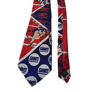 Vintage Molto Mens NFL New York Giants Sylvester the Cat Tasmanian Devil Necktie